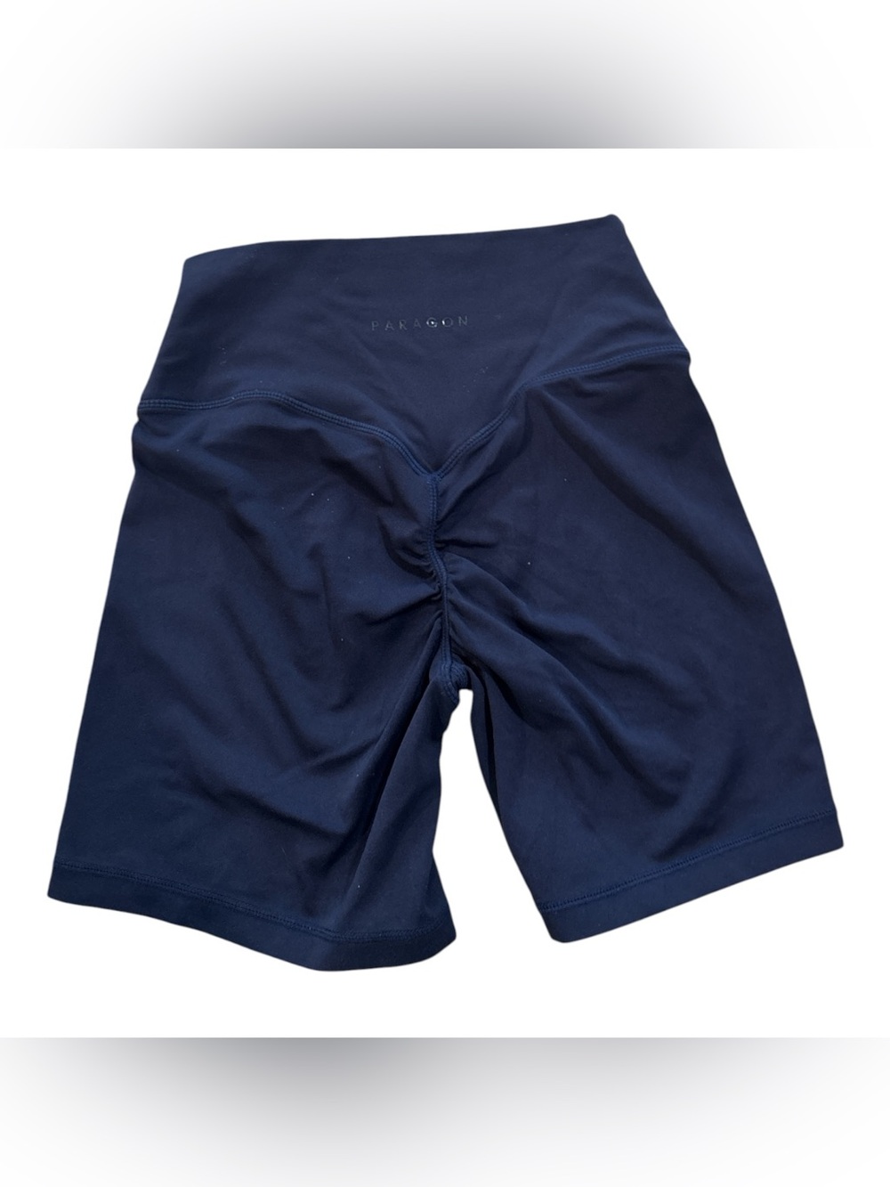PARAGON Navy High-Waist Ruched Back Athletic Bike Shorts